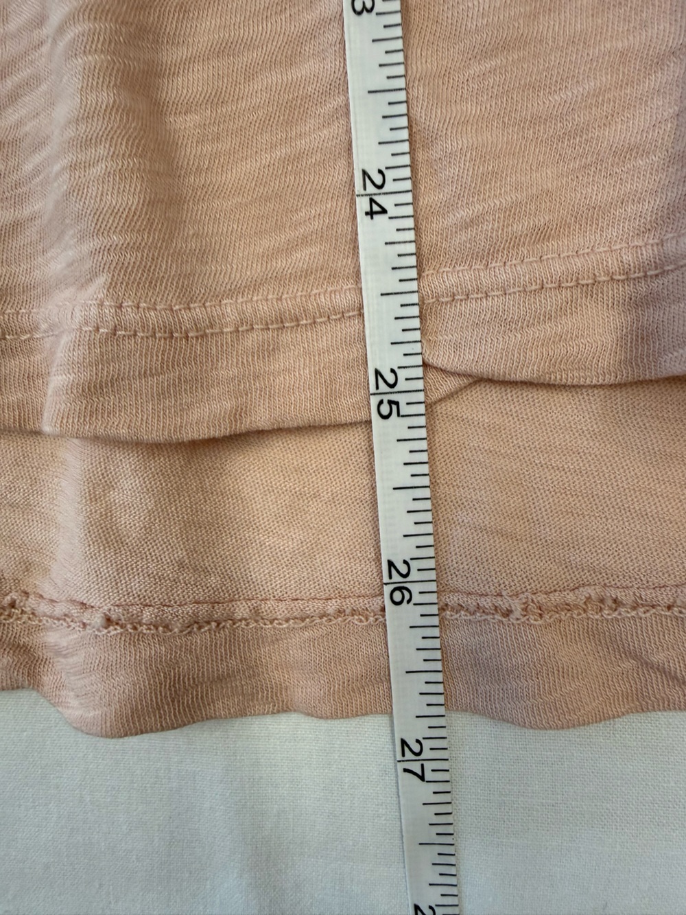Sundry Blush Pink Ruffle Sleeve Slub 100% Pima Cotton Tee Top Relaxed Fit Size 2 - Picture 8 of 8